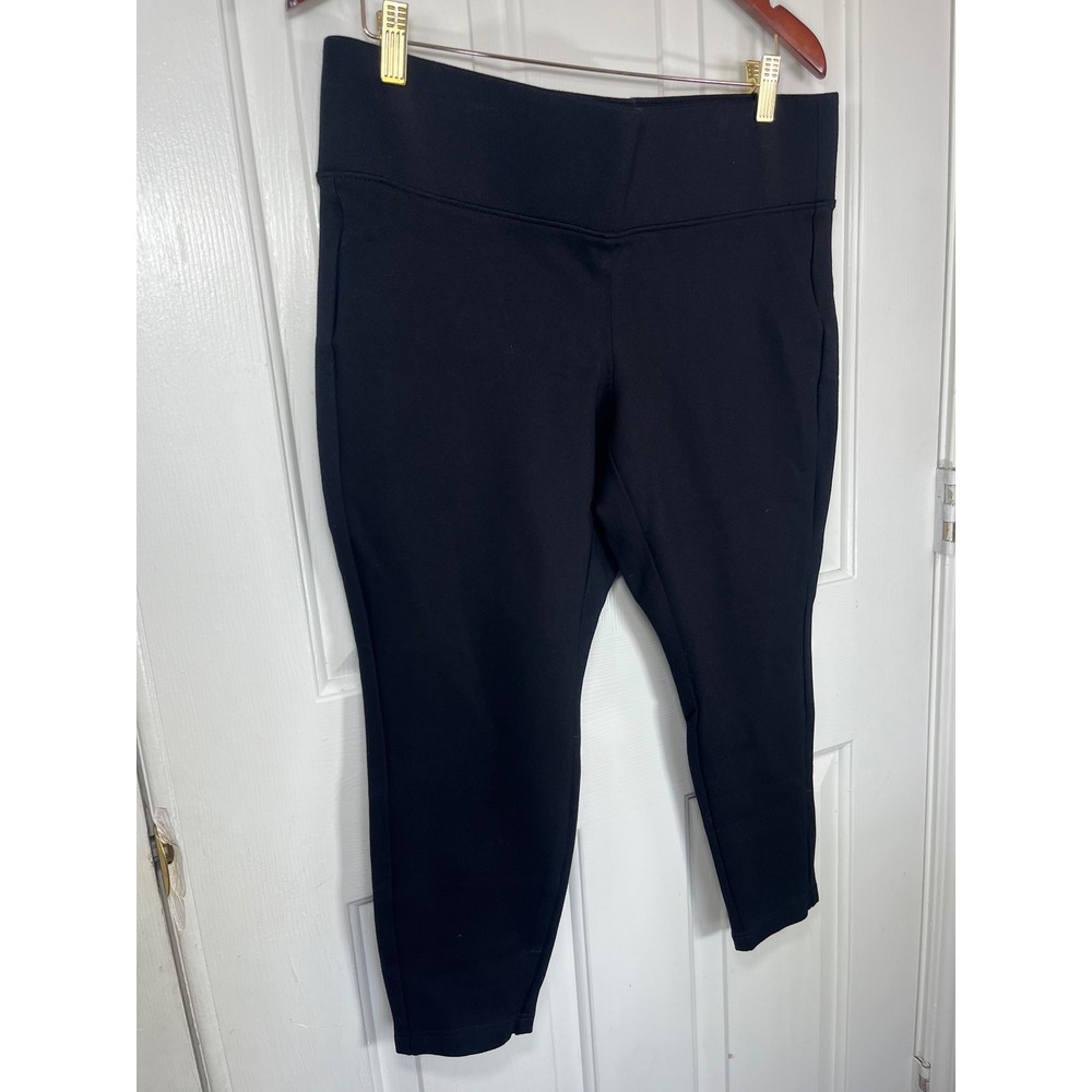 Torrid Pixie Skinny Pants Womans 1R Black High Rise Stretch Ankle Career Pull On - Picture 2 of 7